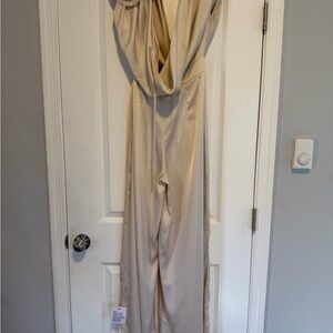 ASOS Elegant Cream Champagne Jumpsuit